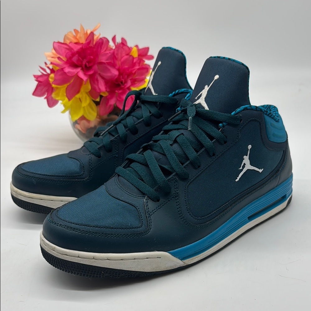 Nike Air Jordan Post Game Midnight Turquoise Sneakers Size 13 552665 MS7622A
